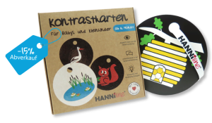 Kontrastkarten für Babys Verpackung und Karte