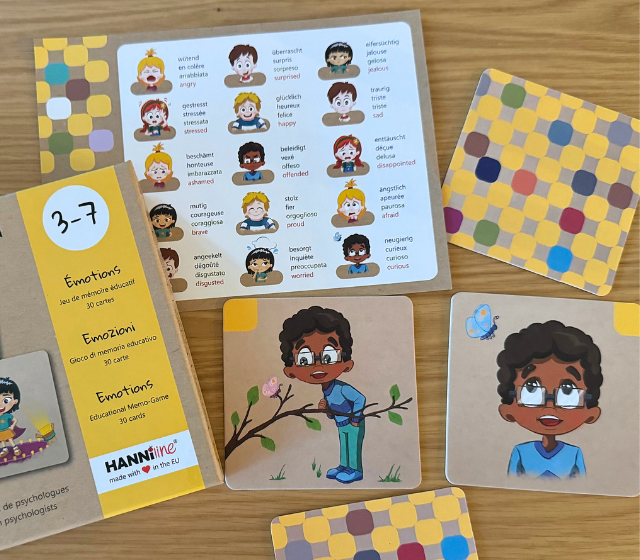 Gefühlsübersicht in 4 Sprachen