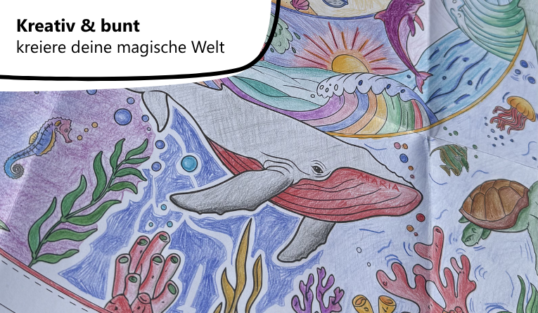 Meer Mandala ausgemalt